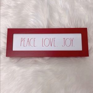Rae Dunn “PEACE. LOVE. JOY.” Sign